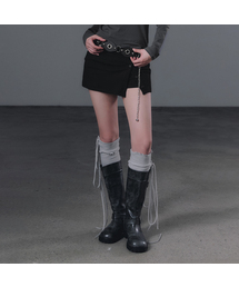 GROWHIDE（グロウハイド）の「ルネルフォールディングボタンスカートショーツ_ブラック（その他パンツ）」