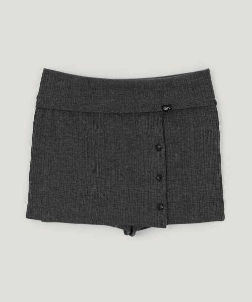GROWHIDE(グロウハイド)の「ルネルフォールディングボタンスカートショーツ_ブラック(その他パンツ・レディース・ブラック・FREE)」の5枚目の写真