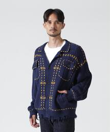 BEAVER | B omnivore/ビーオムニボー　HANDSTITCH CABLE KNIT JKT ハンドステッチケーブルニットジャケット(ニット/セーター)