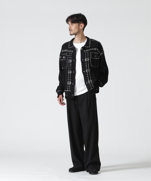 BEAVER(ビーバー)の「B omnivore/ビーオムニボー HANDSTITCH CABLE KNIT JKT ハンドステッチケーブルニットジャケット(ニット/セーター・メンズ・ホワイト/ブラック/ネイビー/ブラウン・M/L)」の8枚目の写真