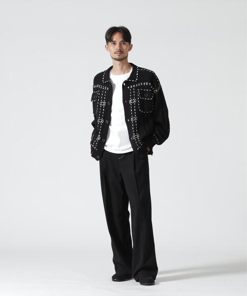 BEAVER(ビーバー)の「B omnivore/ビーオムニボー HANDSTITCH CABLE KNIT JKT ハンドステッチケーブルニットジャケット(ニット/セーター・メンズ・ホワイト/ブラック/ネイビー/ブラウン・M/L)」の9枚目の写真