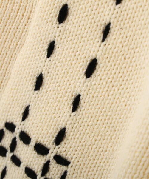 BEAVER(ビーバー)の「B omnivore/ビーオムニボー HANDSTITCH CABLE KNIT JACKET ハンドステッチケーブルニットジャケット(ニット/セーター・メンズ・ホワイト/ブラック/ネイビー/ブラウン・M/L)」の12枚目の写真