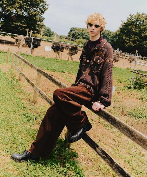 BEAVER(ビーバー)の「B omnivore/ビーオムニボー HANDSTITCH CABLE KNIT JACKET ハンドステッチケーブルニットジャケット(ニット/セーター・メンズ・ホワイト/ブラック/ネイビー/ブラウン・M/L)」の18枚目の写真