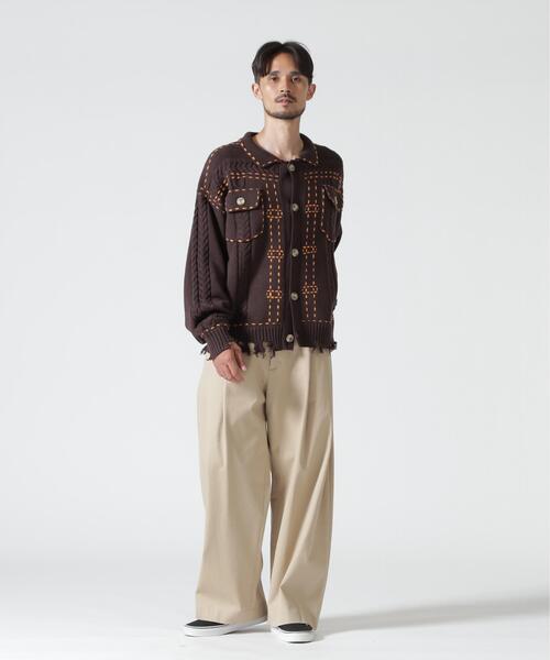 BEAVER(ビーバー)の「B omnivore/ビーオムニボー HANDSTITCH CABLE KNIT JACKET ハンドステッチケーブルニットジャケット(ニット/セーター・メンズ・ホワイト/ブラック/ネイビー/ブラウン・M/L)」の22枚目の写真