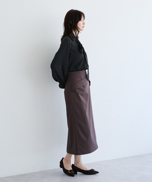 YECCA VECCA(イェッカヴェッカ)の「ドット柄レースボウタイ付きVネックブラウス(シャツ/ブラウス・レディース・ブラック/ブラウン・FREE)」の20枚目の写真