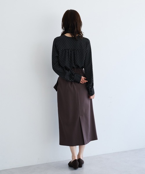 YECCA VECCA(イェッカヴェッカ)の「ドット柄レースボウタイ付きVネックブラウス(シャツ/ブラウス・レディース・ブラック/ブラウン・FREE)」の21枚目の写真
