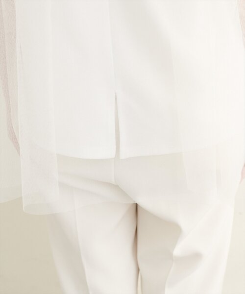 natural couture(ナチュラルクチュール)の「チュール重ねノースリTOPS(Tシャツ/カットソー・レディース・ネイビー/その他1/ブラック/オフホワイト/その他2・FREE)」の22枚目の写真