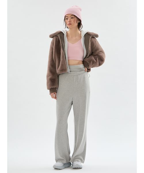 emmi(エミ)の「【W&T】ワイドイージーパンツ(その他パンツ・レディース・グレー/ブラック・0/1)」の6枚目の写真