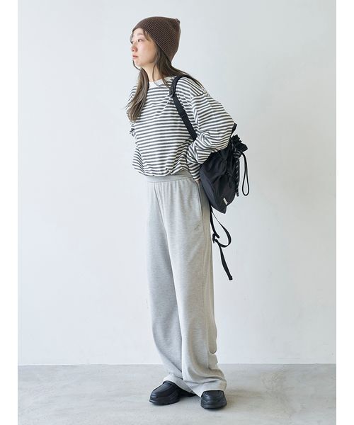 emmi(エミ)の「【W&T】ワイドイージーパンツ(その他パンツ・レディース・グレー/ブラック・0/1)」の21枚目の写真