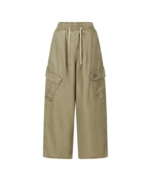 MUCENT(ムセント)の「エルビンカーゴコットンバンディングパンツ (3カラー)(その他パンツ・レディース・チャコール/ベージュ/ダークカーキ・FREE)」の2枚目の写真