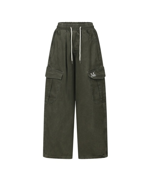 MUCENT(ムセント)の「エルビンカーゴコットンバンディングパンツ (3カラー)(その他パンツ・レディース・チャコール/ベージュ/ダークカーキ・FREE)」の3枚目の写真