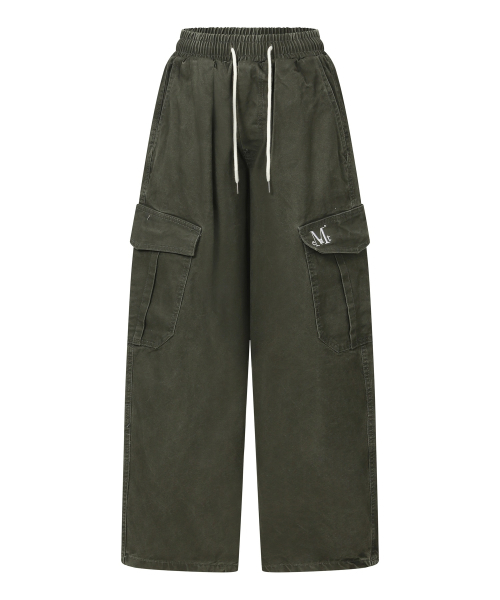 MUCENT(ムセント)の「エルビンカーゴコットンバンディングパンツ (3カラー)(その他パンツ・レディース・チャコール/ベージュ/ダークカーキ・FREE)」の7枚目の写真