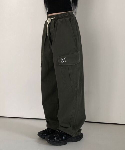 MUCENT(ムセント)の「エルビンカーゴコットンバンディングパンツ (3カラー)(その他パンツ・レディース・チャコール/ベージュ/ダークカーキ・FREE)」の15枚目の写真