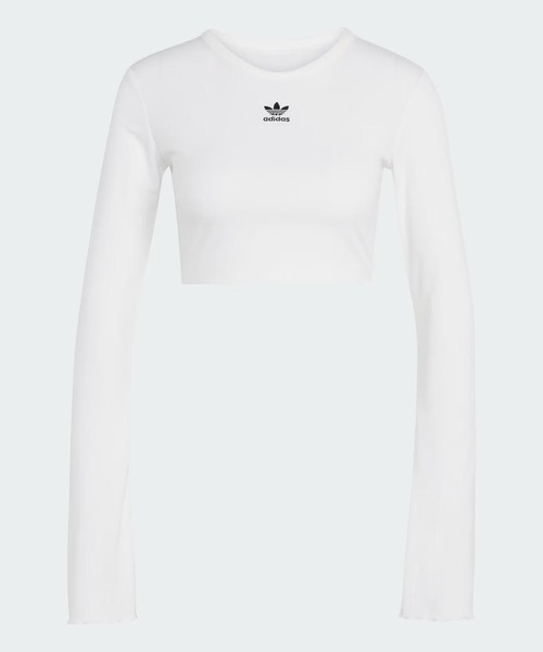 adidas Originals(アディダスオリジナルス)の「adidas originals / アディダス オリジナルス ORI ESSENTIALS SCALLOP(Tシャツ/カットソー・レディース・ホワイト/ブラック・MEDIUM)」の2枚目の写真