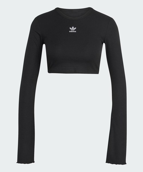 adidas Originals(アディダスオリジナルス)の「adidas originals / アディダス オリジナルス ORI ESSENTIALS SCALLOP(Tシャツ/カットソー・レディース・ホワイト/ブラック・MEDIUM)」の1枚目の写真