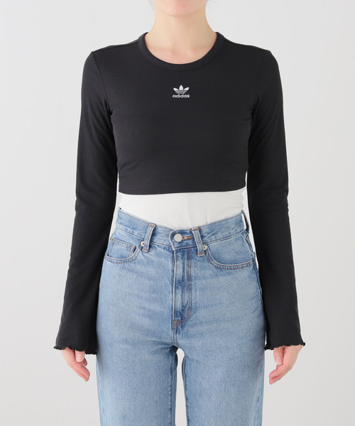 adidas Originals(アディダスオリジナルス)の「adidas originals / アディダス オリジナルス ORI ESSENTIALS SCALLOP(Tシャツ/カットソー・レディース・ホワイト/ブラック・MEDIUM)」の14枚目の写真