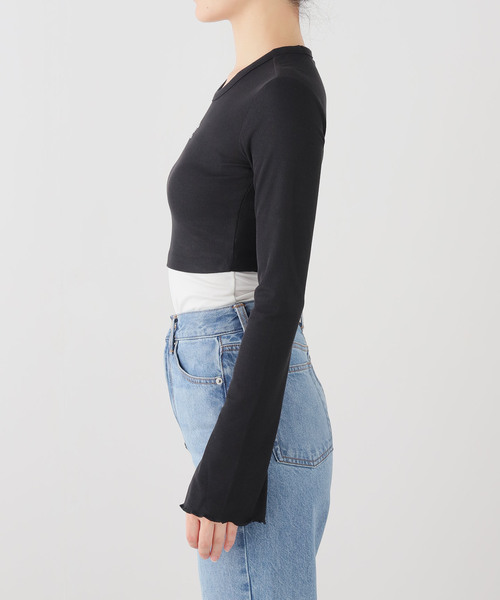 adidas Originals(アディダスオリジナルス)の「adidas originals / アディダス オリジナルス ORI ESSENTIALS SCALLOP(Tシャツ/カットソー・レディース・ホワイト/ブラック・MEDIUM)」の8枚目の写真