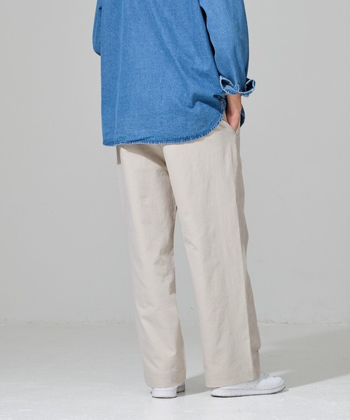 coca(coca)(コカ)の「ソフトツイルワイドチノパンツ(チノパンツ・メンズ・アイボリー/チャコール・L/M/XL)」の6枚目の写真