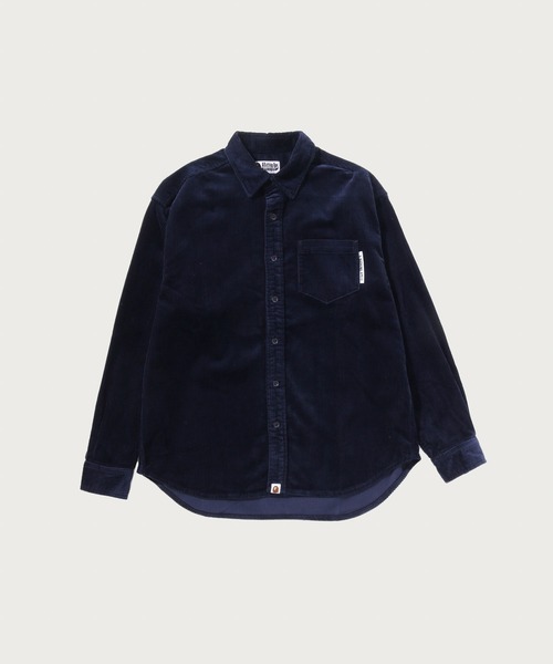 A BATHING APE(アベイシングエイプ)の「CORDUROY LS SHIRT(シャツ/ブラウス・メンズ・ネイビー/ブラウン・XX-LARGE/X-LARGE/MEDIUM/SMALL/LARGE)」の2枚目の写真