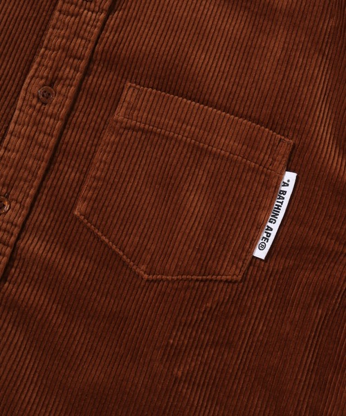 A BATHING APE(アベイシングエイプ)の「CORDUROY LS SHIRT(シャツ/ブラウス・メンズ・ネイビー/ブラウン・XX-LARGE/X-LARGE/MEDIUM/SMALL/LARGE)」の5枚目の写真