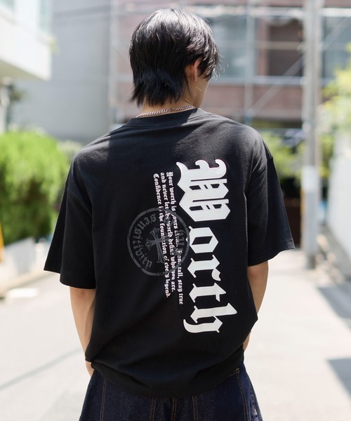 WEGO(ウィゴー)の「WEGO/【26年春夏新作】アクセ付きバーチカルロゴグラフィックT(Tシャツ/カットソー・メンズ・ブラック/ホワイト・LARGE/MEDIUM)」の18枚目の写真