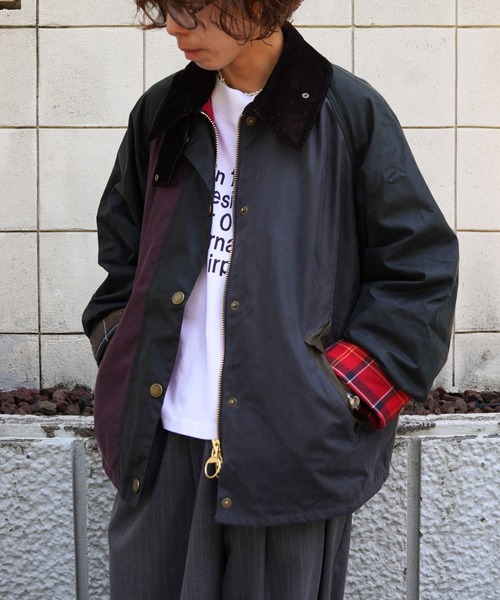 Barbour(バブアー)の「BARBOUR (バブアー) Barbour Patchwork Transport Wax Jacket/LWX1561(ブルゾン・レディース・グリーン系その他・8/10)」の2枚目の写真