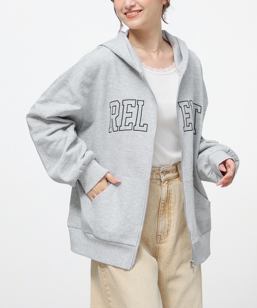 Honeys(ハニーズ)の「ロゴビッグジップパーカー(パーカー・レディース・ピンク/グリーン/ネイビー/杢グレー・M/L)」の20枚目の写真