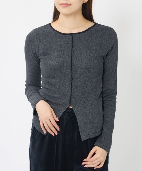 MILLER(ミラー)の「【Robert P Miller | ロバート・ピー・ミラー】Prib Slit PO/カットソー/長袖(Tシャツ/カットソー・レディース・ホワイト系その他/ブラウン系その他/ブラウン/チャコールグレー/ブラック系その他・フリー)」の4枚目の写真