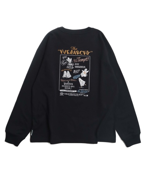 POWER TO THE PEOPLE（パワートゥーザピープル）の「オバケ刺繍ロンT（Tシャツ/カットソー・メンズ・ピンク/ブラック/ホワイト・X-LARGE/MEDIUM/LARGE）」の2枚目の写真