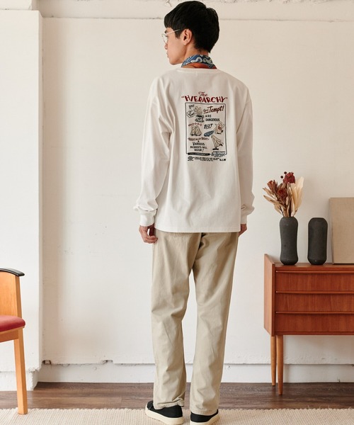 POWER TO THE PEOPLE（パワートゥーザピープル）の「オバケ刺繍ロンT（Tシャツ/カットソー・メンズ・ピンク/ブラック/ホワイト・X-LARGE/MEDIUM/LARGE）」の4枚目の写真