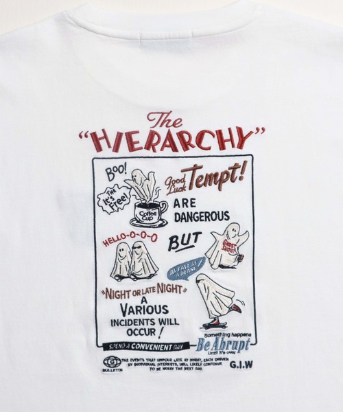 POWER TO THE PEOPLE（パワートゥーザピープル）の「オバケ刺繍ロンT（Tシャツ/カットソー・メンズ・ピンク/ブラック/ホワイト・X-LARGE/MEDIUM/LARGE）」の8枚目の写真
