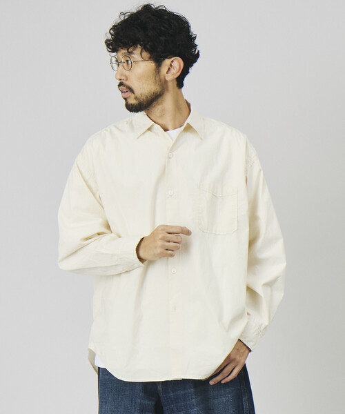 HINSON(ヒンソン)の「HINSON/ヒンソン レギュラーカラー ブロード ロングスリーブシャツ/リラックスフィット(シャツ/ブラウス・メンズ・オフホワイト/サックスブルー/その他9/その他15/その他16・SMALL/MEDIUM/LARGE)」の22枚目の写真