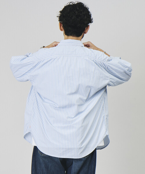 HINSON(ヒンソン)の「HINSON/ヒンソン レギュラーカラー ブロード ロングスリーブシャツ/リラックスフィット(シャツ/ブラウス・メンズ・オフホワイト/サックスブルー/その他9/その他15/その他16・SMALL/MEDIUM/LARGE)」の17枚目の写真