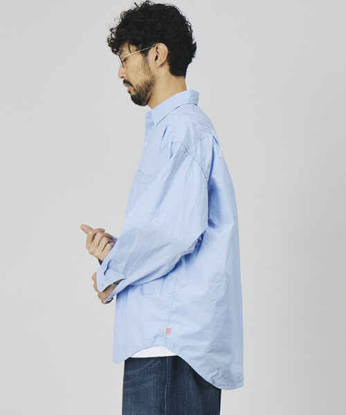 HINSON(ヒンソン)の「HINSON/ヒンソン レギュラーカラー ブロード ロングスリーブシャツ/リラックスフィット(シャツ/ブラウス・メンズ・オフホワイト/サックスブルー/その他9/その他15/その他16・SMALL/MEDIUM/LARGE)」の14枚目の写真
