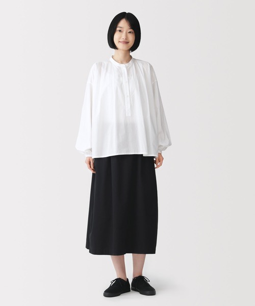 無印良品(ムジルシリョウヒン)の「婦人 洗いざらしコットン イージースカート(スカート・レディース・ブラック/カーキ・S/XL/L/M)」の5枚目の写真