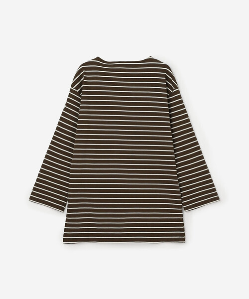 ORCIVAL(オーシバル)の「ORCIVAL | コットン天竺 ボートネック長袖カットソー WOMEN(Tシャツ/カットソー・レディース・ブラウン系その他/ブラック系その他・1)」の4枚目の写真