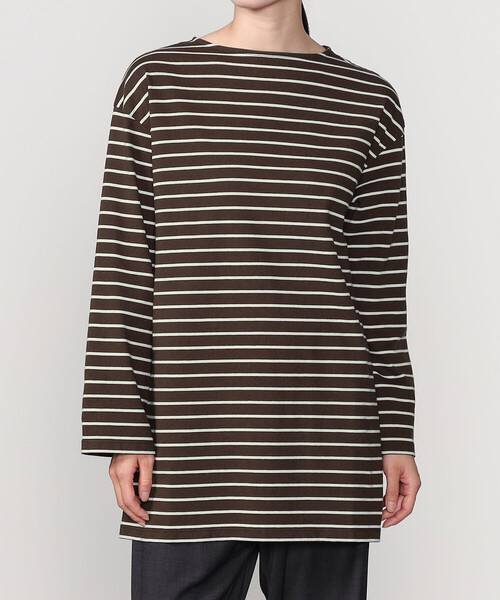 ORCIVAL(オーシバル)の「ORCIVAL | コットン天竺 ボートネック長袖カットソー WOMEN(Tシャツ/カットソー・レディース・ブラウン系その他/ブラック系その他・1)」の12枚目の写真