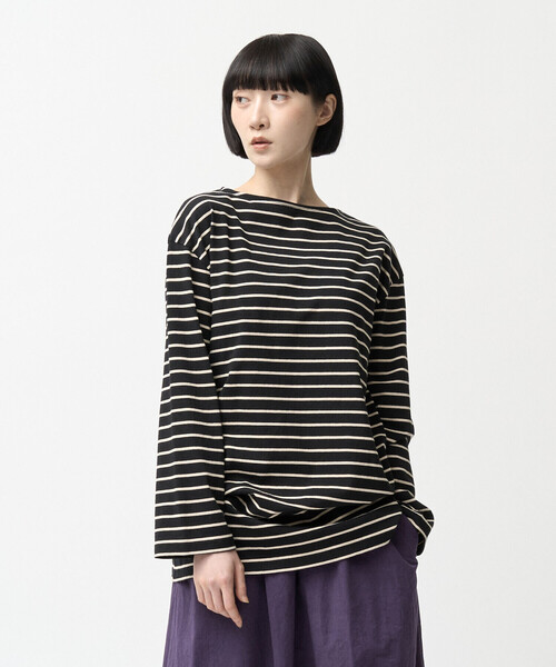 ORCIVAL(オーシバル)の「ORCIVAL | コットン天竺 ボートネック長袖カットソー WOMEN(Tシャツ/カットソー・レディース・ブラウン系その他/ブラック系その他・1)」の15枚目の写真