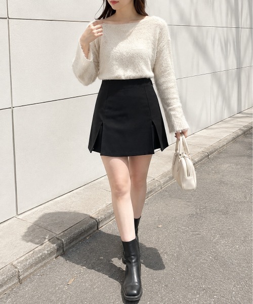 Mku Ekta（ムクエクタ）の「スリット入り台形ミニスカートパンツ（その他パンツ・レディース・ブラック・L/M/S）」の7枚目の写真