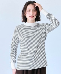 きこまぬコットン・あったかハイネック長袖Tシャツ【身生地綿100%】