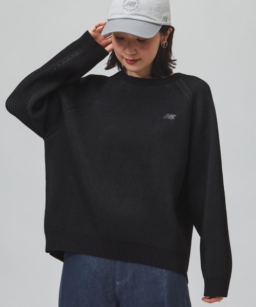 NEW BALANCE（ニューバランス）の「【別注】ニューバランス New Balance ニットプルオーバー 限定コラボ（ニット/セーター・レディース・ブラウン/ブラック/アイボリー・S/M/L/XL）」の22枚目の写真