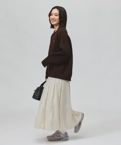 NEW BALANCE（ニューバランス）の「【別注】ニューバランス New Balance ニットプルオーバー 限定コラボ（ニット/セーター・レディース・ブラウン/ブラック/アイボリー・S/M/L/XL）」の10枚目の写真