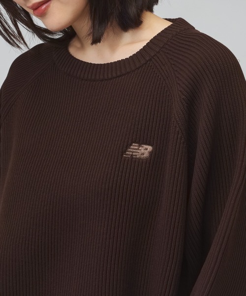 NEW BALANCE（ニューバランス）の「【別注】ニューバランス New Balance ニットプルオーバー 限定コラボ（ニット/セーター・レディース・ブラウン/ブラック/アイボリー・S/M/L/XL）」の13枚目の写真