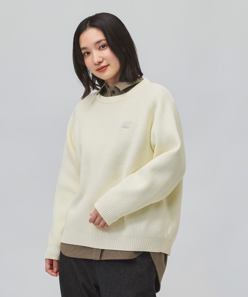 NEW BALANCE（ニューバランス）の「【別注】ニューバランス New Balance ニットプルオーバー 限定コラボ（ニット/セーター・レディース・ブラウン/ブラック/アイボリー・S/M/L/XL）」の16枚目の写真