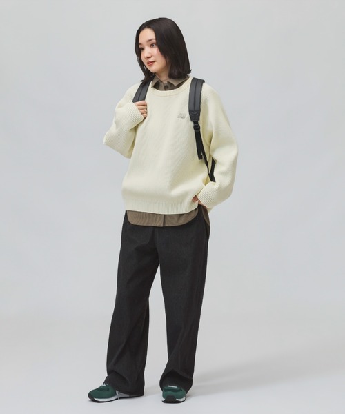 NEW BALANCE（ニューバランス）の「【別注】ニューバランス New Balance ニットプルオーバー 限定コラボ（ニット/セーター・レディース・ブラウン/ブラック/アイボリー・S/M/L/XL）」の19枚目の写真