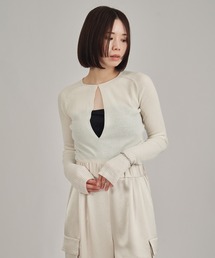 louren（ローレン ）の「【louren/ローレン】Vneck knit bodysuit/Vネックニットボディスーツ（ニット/セーター）」