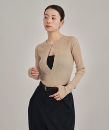 【louren/ローレン】Vneck knit bodysuit/Vネックニットボディスーツ