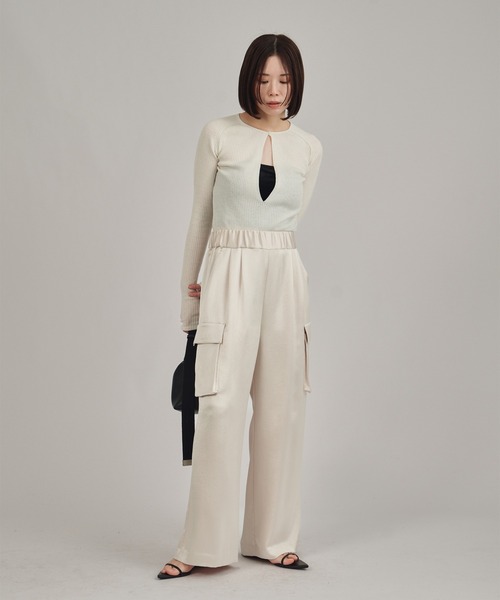 louren(ローレン )の「【louren/ローレン】Vneck knit bodysuit/Vネックニットボディスーツ(ニット/セーター・レディース・ワイン/ベージュ/ブラック/アイボリー・FREE)」の5枚目の写真