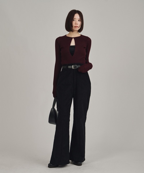 louren(ローレン )の「【louren/ローレン】Vneck knit bodysuit/Vネックニットボディスーツ(ニット/セーター・レディース・ワイン/ベージュ/ブラック/アイボリー・FREE)」の10枚目の写真