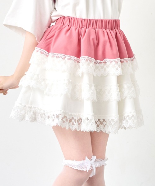 DearMyLove(ディアマイラブ)の「【サンリオ×DML】なりきりティアードミニスカート(スカート・レディース・ホワイト/ベビーピンク/ブルー/ブラック・3L/M-L)」の13枚目の写真